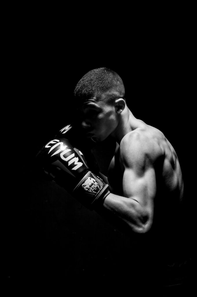 Portrait boxeur studio - photographe de portrait sport sur Nantes